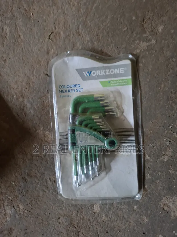 Workzone 9-Piece Coloured Hex Key Set (Metric) - 1