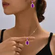 Women's Purple Quartz Watch with Necklace, Earrings, and Ring Set - 2