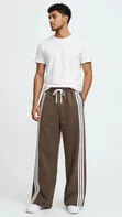 High Quality Unisex Wide Leg Striped Drawstring Pants - 2