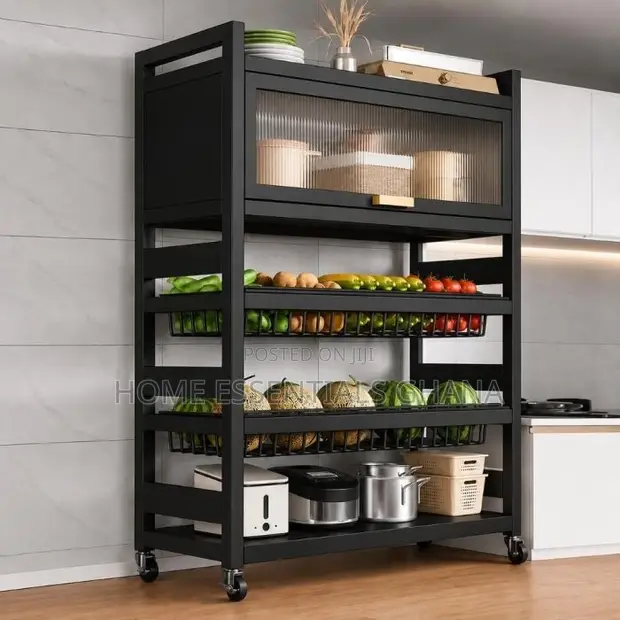 Kitchen Storage Rack with Cabinet - Brand New - 1