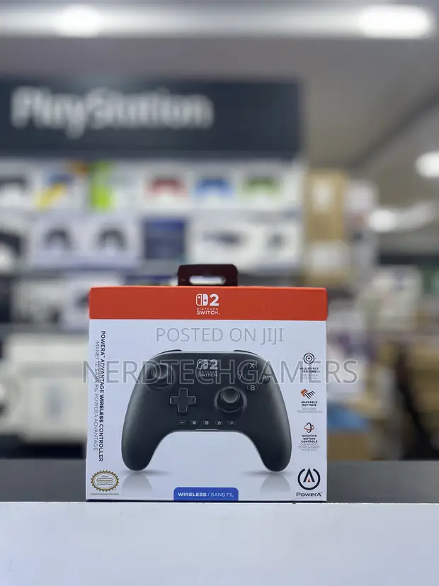 Nintendo Switch PowerA Black Wireless Controller - 1