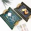 3pcs Plastic Serving Trays - Green - 2