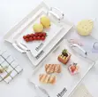 3pcs Plastic Serving Trays - Green - 3