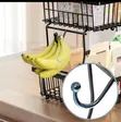 Fruits and Vegetables Basket - Medium, Black - 1