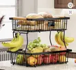 Fruits and Vegetables Basket - Medium, Black - 2