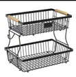 Fruits and Vegetables Basket - Medium, Black - 5