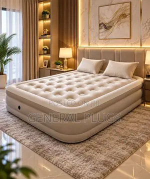Portable Double Size Air Mattress with Inbuilt Pump