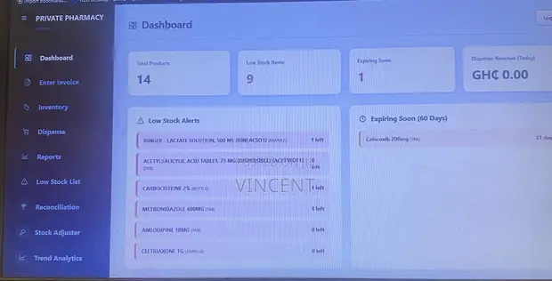 Pharmacy Inventory System - Designed by Ghanaian Pharmacist - 1