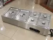 Commercial Stainless Steel Food Display Warmer - 6 Compartments - 3