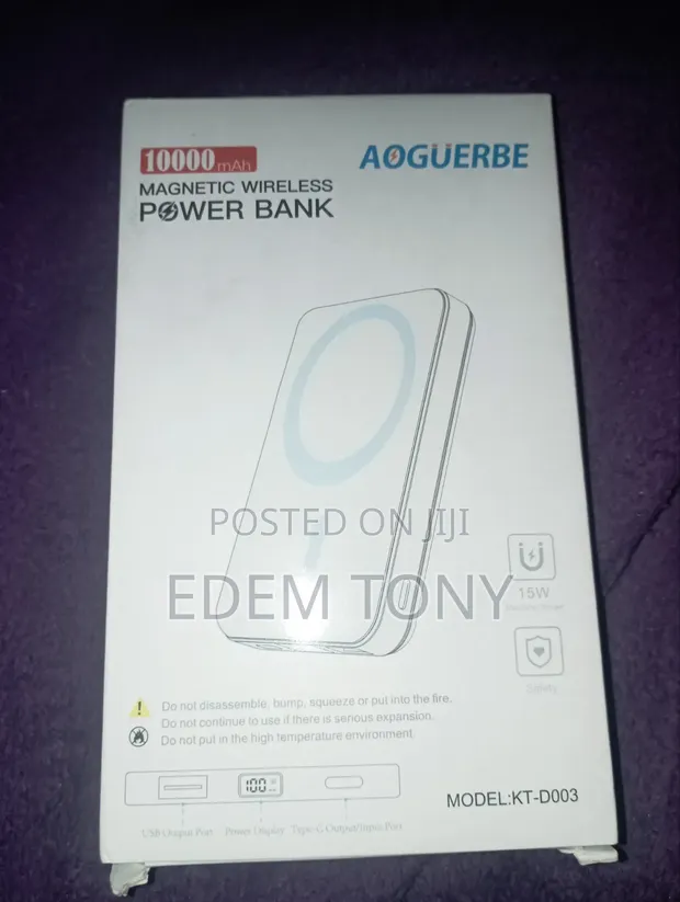 Aoguerbe 10000mAh Portable Magnetic Wireless Power Bank - 1