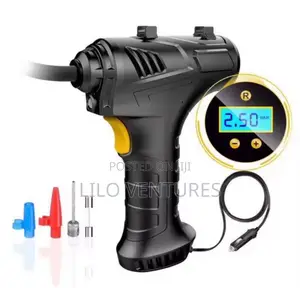 Portable Car Tyre Pump (Inflator) with LED Light