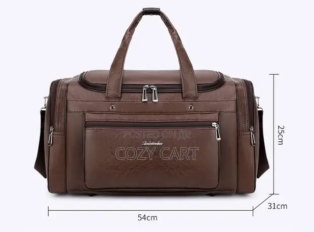 Extra Large Leather Duffel Bag - 1