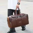 Extra Large Leather Duffel Bag - 5