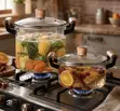4.5L Heat Resistant Glass Cooking Pot with Lid - 3