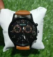 Casual & Fashionable Quartz Wristwatch - Brown Leather - 1