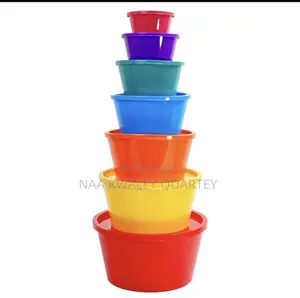 7pcs Plastic Food Storage Bowls Set