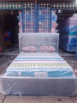 8" Double Latex Foam Mattress with Bed Frame