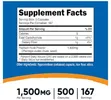 Psyllium Husk 1500mg, 500 Capsules, Gluten-Free, GMO-Free - 1