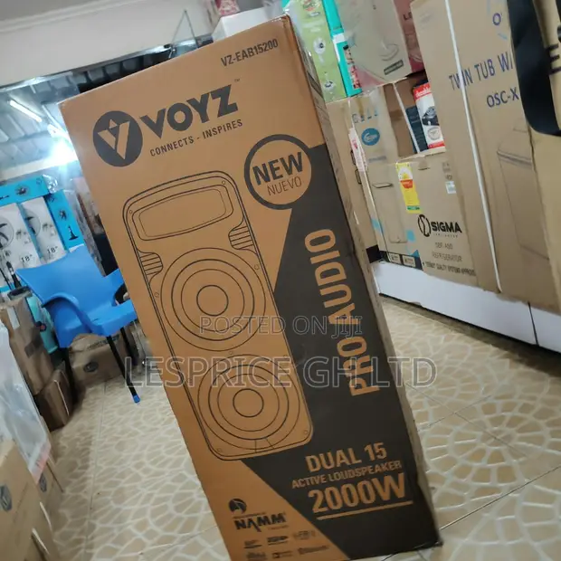 Brand New Voyz 2000W Bluetooth Portable Speaker with Microphone - 1