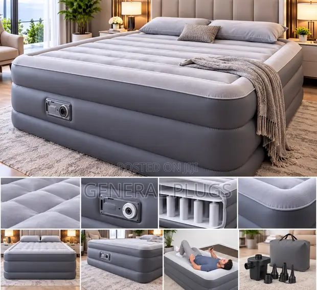 Portable Automatic Double Air Mattress - 1