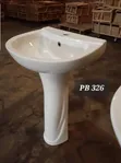PB 326 Premium Pedestal Basin - White Ceramic - 2