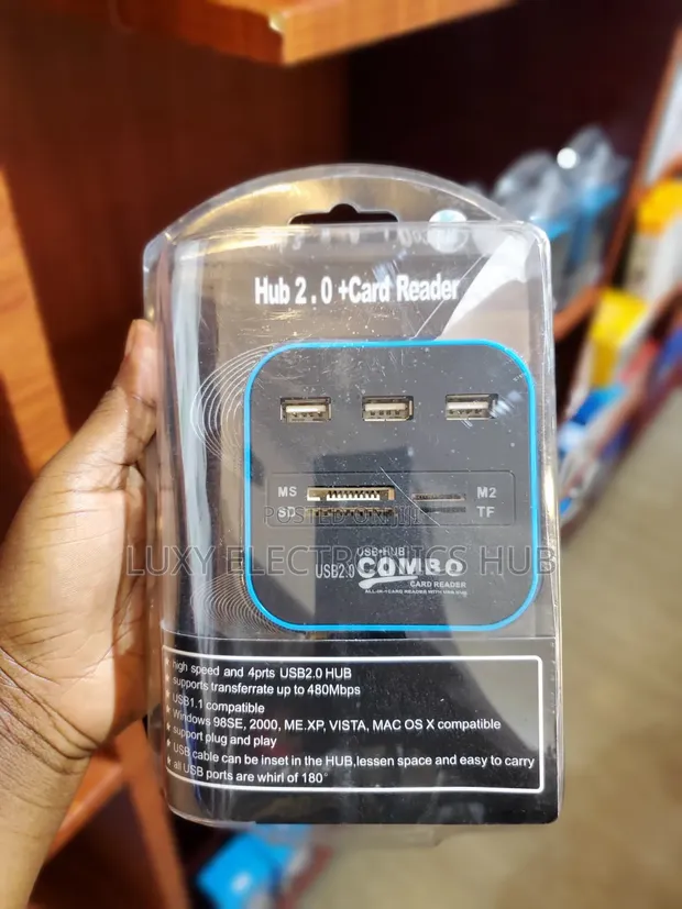 All-in-1 USB Combo Hub and Card Reader - 1