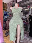 Missguided Maxi Dress - Light Green - 1