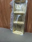 Gold Stainless Steel Divided Serving Tray (Set of 3) - 3