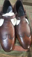 Roberto Botticelli Burgundy Leather Brogues - Men's Size 44 - 1