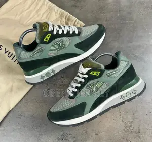 Original Louis Vuitton Run Away Sneakers Green/Gray