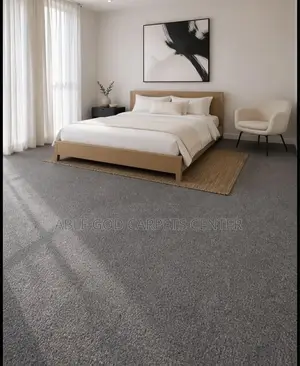 Gray Fluffy Woolen Carpets for Bedroom, Living Room & Office