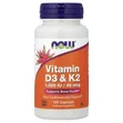 NOW Vitamin D3 & K2 Capsules - 120 Count - 3