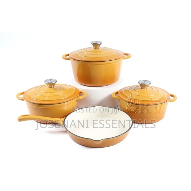 4-Piece Enamel Cast Iron Cookware Set - 1