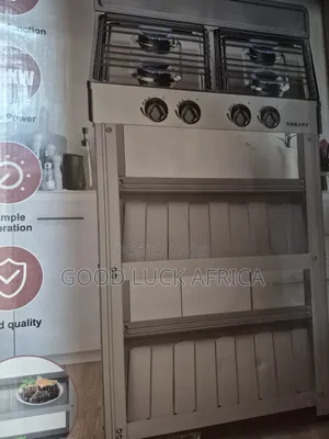 Brand New 4-Burner Gas Stove with Stand & Shelves