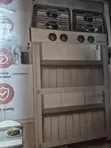 Brand New 4-Burner Gas Stove with Stand & Shelves - 1