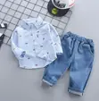 Boys' Long Sleeve Top and Jeans Set - 1
