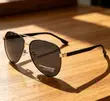 Men's Black Aviator Sunglasses - 2