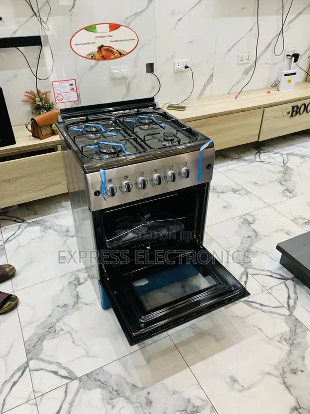 Brand New 4-Burner Gas Cooker Oven 60/60 Silver - 1