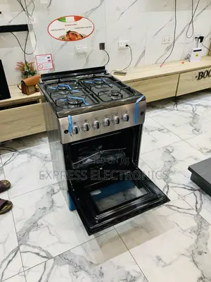 Brand New 4-Burner Gas Cooker Oven 60/60 Silver