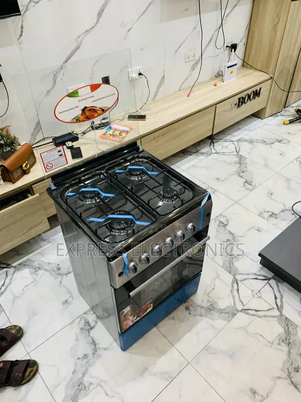 New 4-Burner Gas Cooker Oven 60/60 - 1