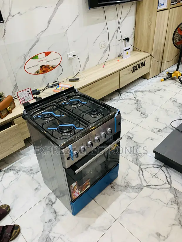 Brand New 60/60 4-Burner Gas Cooker Oven - 1