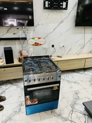 New Black Gas Cooker Oven 4 Burner 60/60