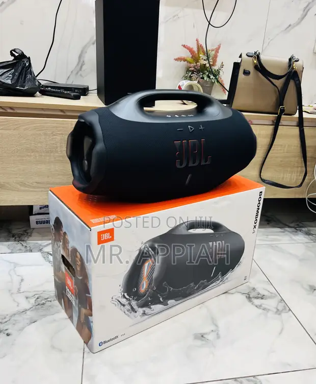 JBL Boombox 4 Portable Waterproof Bluetooth Speaker (Black) - 1