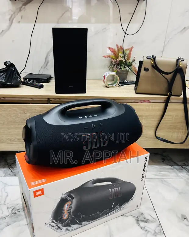 JBL Boombox 4 Portable Waterproof Bluetooth Speaker (Black) - 1