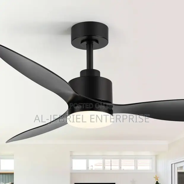 Modern 3-Blade Ceiling Fan with Light and Remote - 1