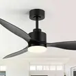 Modern 3-Blade Ceiling Fan with Light and Remote - 1