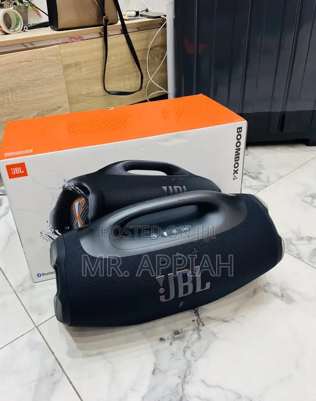 JBL Boombox 4 Portable Waterproof Bluetooth Speaker (Black) - 1