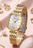Curren 9093 Luxury Ladies Watch - Gold Stainless Steel - 2