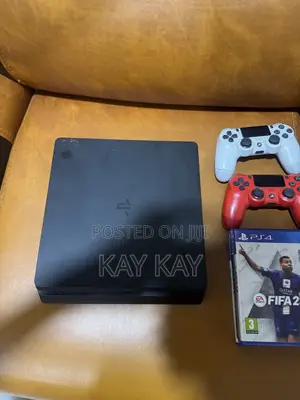 PS4 Slim Console with 3 Games & 2 Controllers