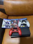 PS4 Slim Console with 3 Games & 2 Controllers - 4